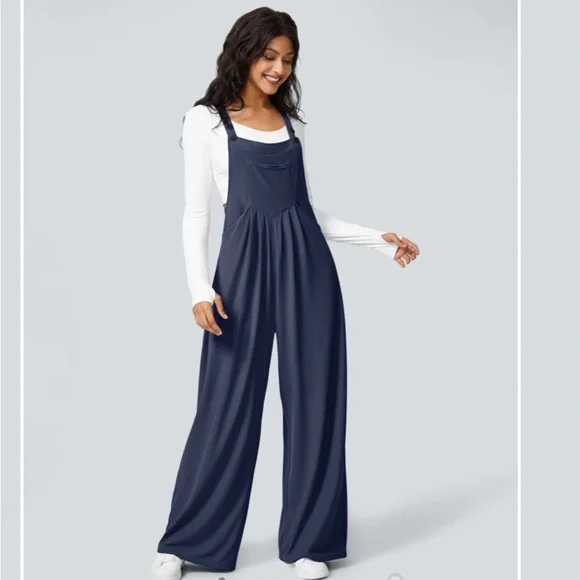 Navy Blue Women's Jumpsuit - Picture 5 of 5